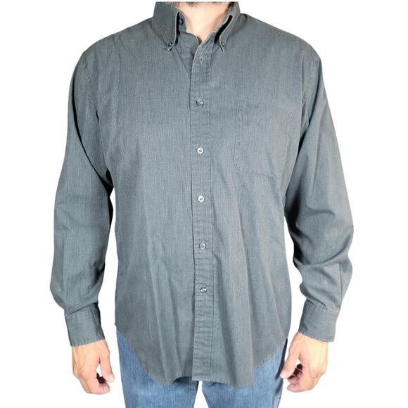 Dockers Men's XL Button Down Shirt Charcoal Gray - Picture 1 of 9